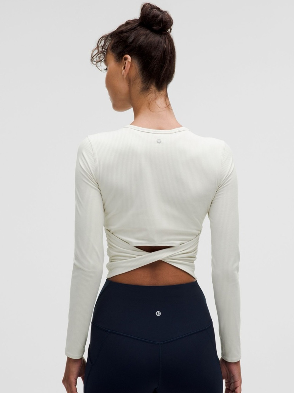 Lululemon Bone All It Takes Twist Back Long Sleeve